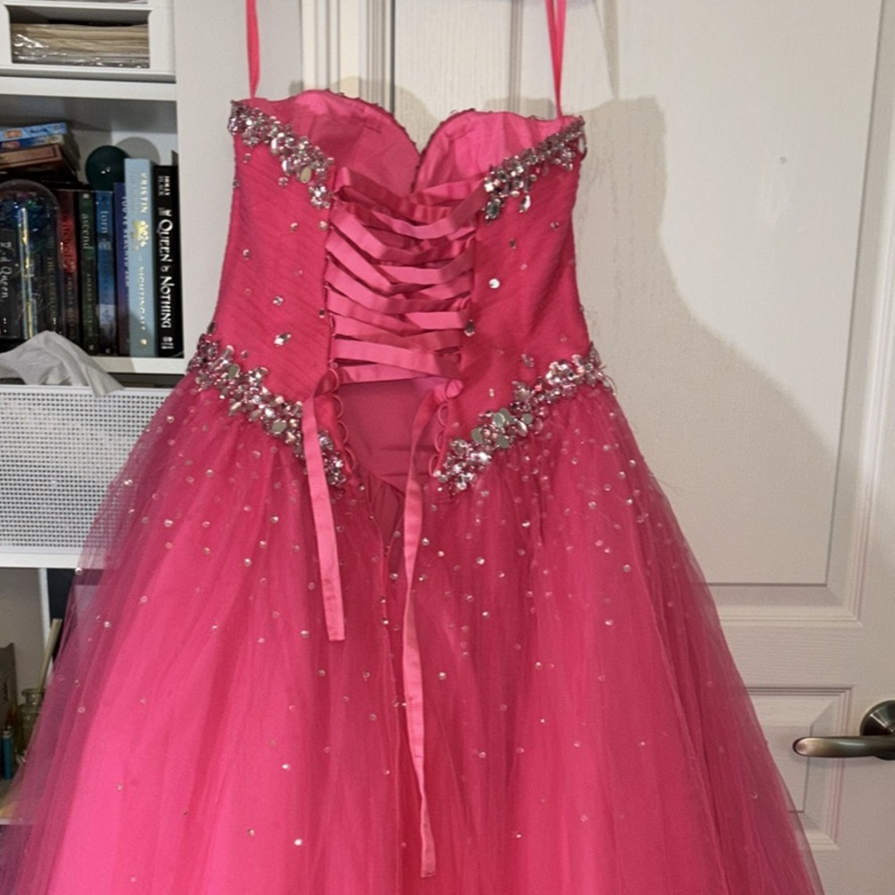 Mori Lee Vibrant Pink Gown